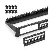 Everest 24 Port Keystone Patch Panel (4-Pack) - Removable 6-Port Panels - Use...