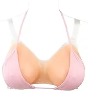 [HIPLAYGIRL] Strap on Breast Forms - Silicone Fake Breastplate for Crossdressers Adjustable Size