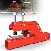 2025 New Upgraded Tractor Clamp on Trailer Hitch 2" Receiver, Tractor Bucket Hitch Non-Slip Trailer Adapter Mount for Tractor Bucket Kubota Deere Bobcat, Bucket Trailer Hitch Attachment (Red)