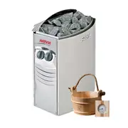 Harvia 8KW Vega Stainless Steel Sauna Heater Package