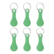 6Pcs Shopping Trolley Token Key Ring, 2.2 Inch Cart Remover, Green