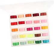 25Pcs Sewing Bobbins Kit with Transparent Bottom Thread Compatibility for Hand and Sewing Machine Efficient Storage Box for Sewing Accessories Durable Polyester Spools