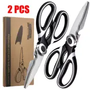 2 Pack Multifunctional Scissors Ultra Sharp Stainless Steel Kitchen Shears Tool