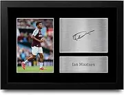 HWC Trading Ian Maatsen Aston Villa Gifts Printed Signed Autograph Picture for Football Fans and Supporters - A4 Framed