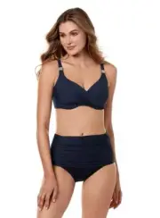 Miraclesuit Women's Swimwear Solid Norma Jean Retro Style Tummy Control Bathing
