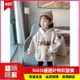 【NAISI】米粒 女童加絨衛衣 秋冬裝2024新款寶寶洋氣卡通一體絨加厚連帽兒童上衣ｘｓ1
