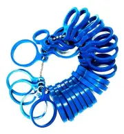 Finger Ring Sizer Gauge Measures Blue Size 1-15 Wedding Band Plastic Tool