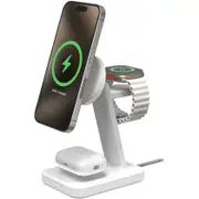 Mophie snap+ Wireless 3-in-1 Qi2 Charge Stand (White)