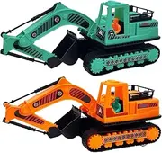 Construction Digger Toy | Excavator Vehicle Truck, Realistic 360 Degree Rotating Toys | Simulation Engineering Bulldozer, Imaginative Toy Gift, Durable Playset for Kids Christmas Birthday Fun