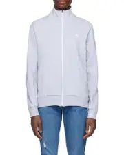 Logo-decorated zipper hoodie White