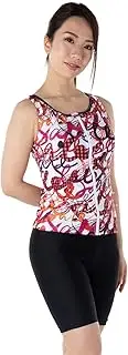 エヌピー(NP) WB-025404 Fitness Swimsuit with Snap, Separate, Cursive Logo, ORG No. 13 Orange