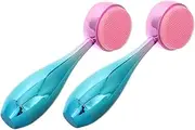 DEARMAMY 2pcs Facial Cleansing Massage Brush Cleaning Tools Skincare Tools Facial Brush Exfoliating Brushes Silicone Face Scrubber Face Silicone Scrubber Silica Gel