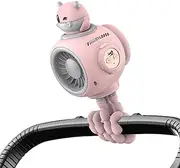 Tktouci Stroller Fan For Baby | Portable Fan For Stroller - Three Speed, USB Charging Cooling Tool For Shopping Camping Car Seat Outdoor Travel