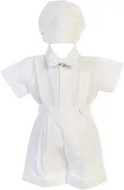 [Pink Princess] Baptism outfits for Boys, Baby Boy Christening Outfit, Baptismal Vest Short Clothes - Ropa de Bautizo para Niño Bebe