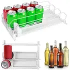 Drinks Organizer Fridge Self-Sliding Soda Can Dispenser Adjustable Width Fridge☁