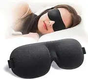 Mumoo Bear Sleep Mask for Side Sleeper 1 Pack, Blackout 3D Eye Mask for Sleeping, Night Blindfold for Men Women