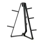 Marcy Heavy Duty Steel Gym Plates Holder Weights Tree Storage Rack Stand Black