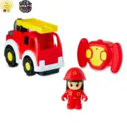 Kid Radio Control Fire Truck - Easy RC Controller, Lights, and Firefighter Figur