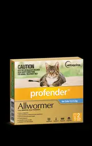 Profender Topical Allwormer 2.5-5kg Cat - 2pk