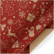 Christmas Style Cute Series Wrapping Paper Kraft Paper Pack of Five Christmas for Family Friends and Classmates 27.5in (Color : H)