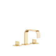 Dornbracht MEM Three-hole basin mixer w. pop-up waste Brushed Durabrass 2070578