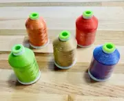 Machine Embroidery New thread 100% polyester 1100 yds 5 colors Coats& Clark