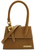 Jacquemus Le Chiquito Moyen Boucle Leather top Handle bag - Light Brown One Size
