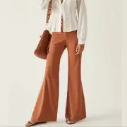 Anthropologie Hutch Stretch Crepe Flair Pants NEW Size Small