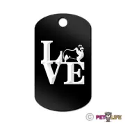 Love Sheltie Engraved Keychain GI Tag dog park profile v2 shetland sheepdog