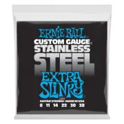 Ernie Ball 2249 Stainless Steel Extra Slinky Electric Guitar Strings; gauge 8-38