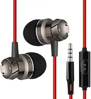 Wired Earbuds Headphones in-Ear Earphones with Microphone Remote. 3.5mm Plug in Audio Jack