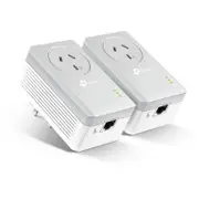 TP-Link TL-PA4010PKIT PA4010P KIT AV600 Powerline Adapter with AC Pass Through Starter Kit