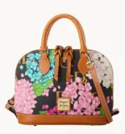 Dooney & Bourke Hydrangea Monogram Bitsy Bag Black Color