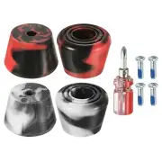 Roller Skate Toe Stops with Screwdriver Brake Stoppers Block Mixed Colors 2 Pair