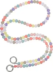 DIYEAH Heart Design Beaded Hanger Chain for Handbags Stylish Crossbody Bag Strap for Women Versatile Accessory for DIY Handbag Added Security and Charm for Special Occasions