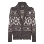 [Brunello Cucinelli] Brunello Cucinelli Alpaca Wool-blend Cardigan 54 IT BROWN
