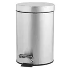 3L Stainless Steel Rubbish Bin,Waste Trash Can Bin Compact Bedroom Bath Office