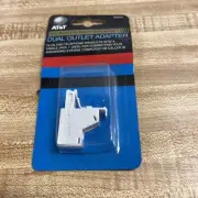 AT&T Dual Outlet Adapter 1:2 Easily Connect Phone Computer Modems Fax Printer