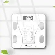 ANDCROWD Body Weight Scale,Bluetooth Digital Scale, Bathroom Smart Digital Weight Scale Composition Monitor for Body Weight, Fat, BMI, Water, BMR, Muscle Mass (White)