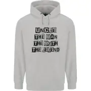 Uncle the Man the Myth the Legend Mens 80% Cotton Hoodie