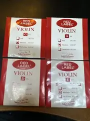 4 Violin String A G D E 4/4 Medium Plain Red Label Super Sensitive Instrument