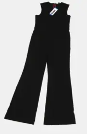 BUFFALO by David Bitton Black Zip Sleeveless Ponte Jumpsuit Large L NWT Womens