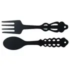 Metal Metal Fork Spoon Wall Decor Black Large Rustic Fork Pedant Kitchen