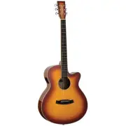 Tanglewood TW4EFM Winterleaf Exotic Superfolk Guitar Solid Spruce Tiger Maple