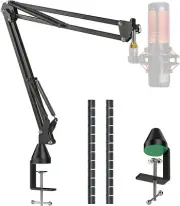 YOUSHARES Mic Boom Arm Compatible with Hyperx Quadcast S Microphone - Upgraded A