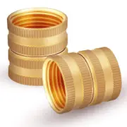 2pcs, Double Female Hose Connectors, Garden Brass Female To Female Hose Adapter, Dual Swivel Water Hose Cap Plants Water System With Adjustable Contro
