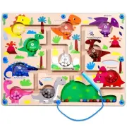 Magnetic Color and Number Maze, Montessori Toys for 3+ Year Old, Wooden Puzzl...