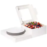 20 Pack Cake Boxes with Window Bakery Boxes for Cake Pie, 10x10x5 Inch