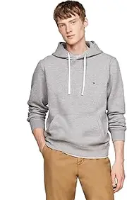 [Tommy Hilfiger] Men's Medium Weight Solid Fleece Hoodie Sweatshirt, Also Available in Big & Tall