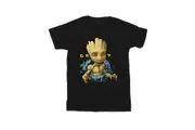 Guardians Of The Galaxy Boys Groot Flowers T-Shirt (Black) - UTBI19533